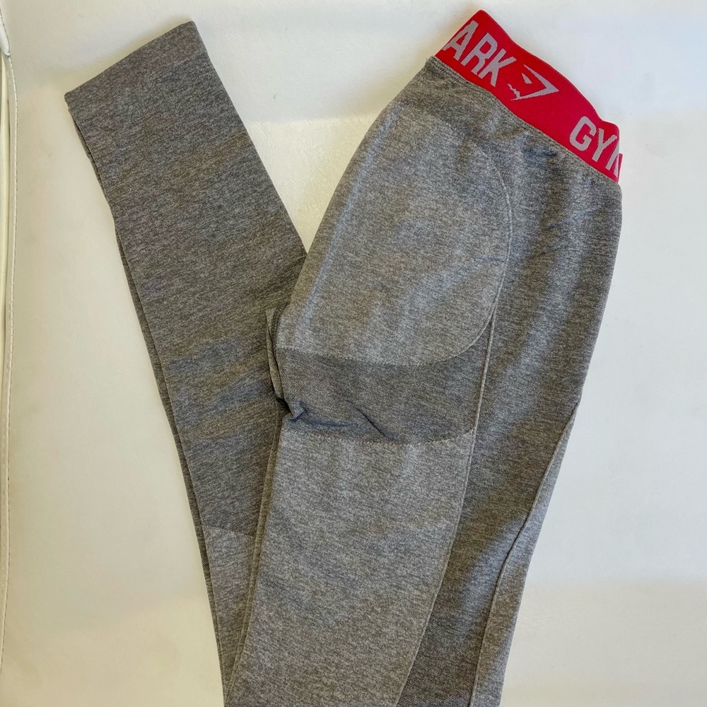 Grey & Pink Gymshark Flex Leggings